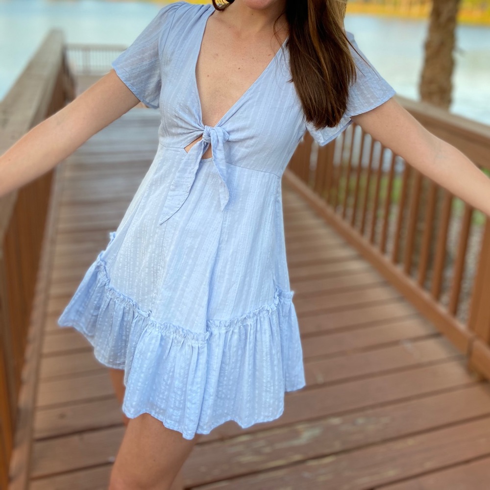 American Threads Blue Cotton Candy LA Dress